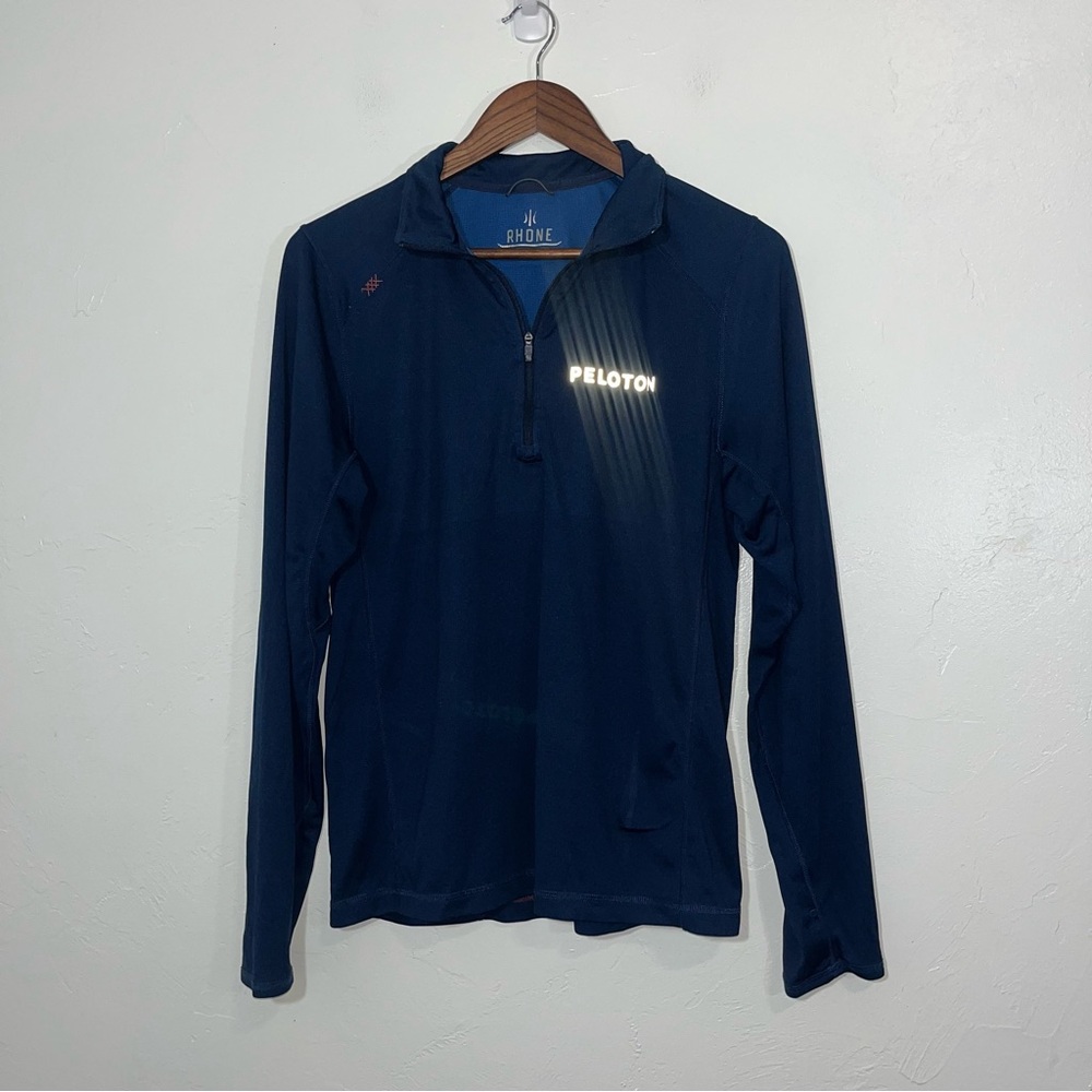 Rhone x Peloton Performance Pullover Navy Blue Lightweight Shirt Jacket Small - Picture 10 of 10